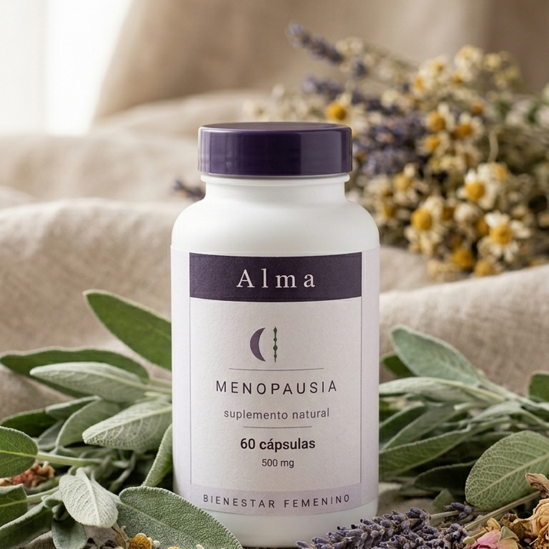ALMA suplemento natural menopausia con flores